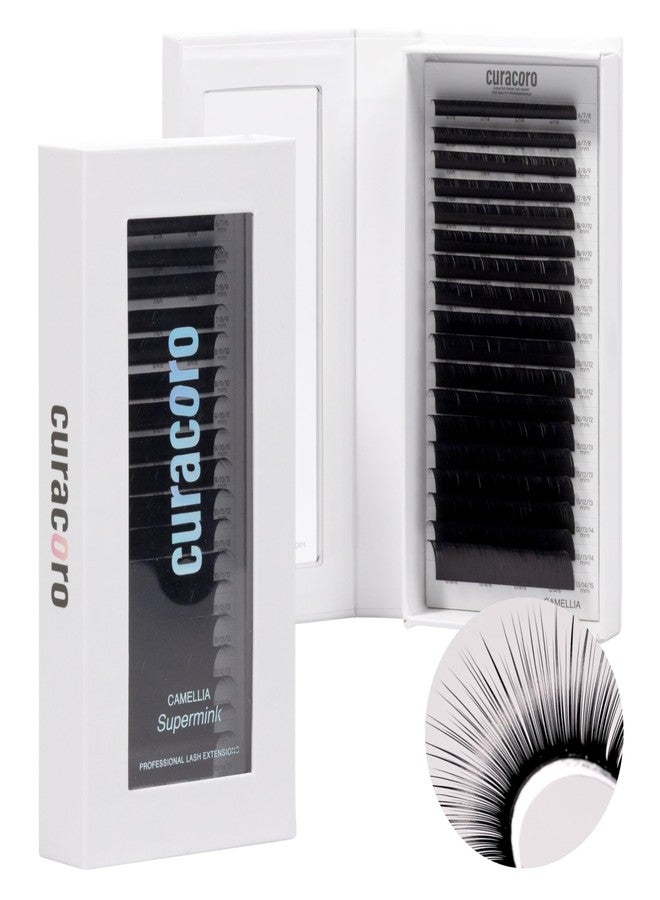 Curacoro Camellia Super Mink Textured Lashes, 0.07mm Thickness, J B C CC LB LC Curl, Pre-Layered Mixed Length Wispy & Spiky Lashes For Anime, Wet Look or Wispy Lash Set, Pro Lash Supplies - Image 1